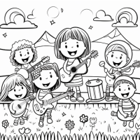 Play Musical Harmony Coloring Page